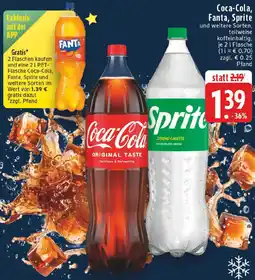 Edeka Coca-Cola, Fanta, Sprite Angebot