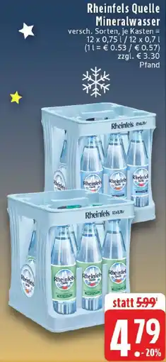 Edeka Rheinfels Quelle Mineralwasser Angebot