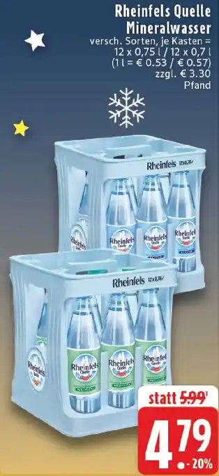 Edeka Rheinfels Quelle Mineralwasser Angebot