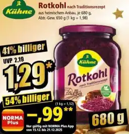 Norma Kühne Rotkohl Angebot