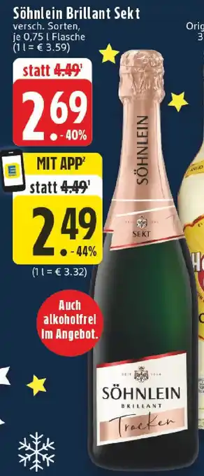 Edeka Söhnlein Brillant Sekt Angebot