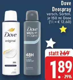 Edeka Dove Deospray Angebot