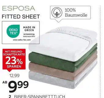 XXXLutz Esposa biber-spannbetttuch „zermatt“ ca. 100 x 200 cm Angebot