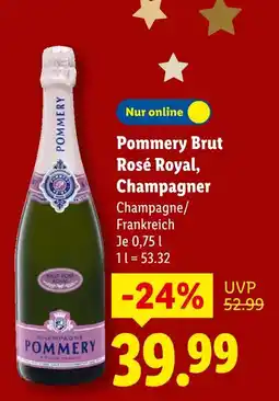Lidl Pommery brut rosé royal, champagner Angebot