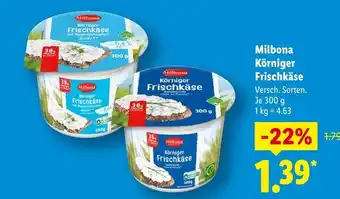 Lidl Milbona körniger frischkäse Angebot