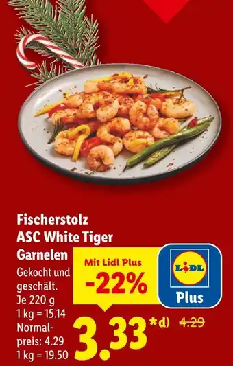 Lidl Fischerstolz asc white tiger garnelen Angebot
