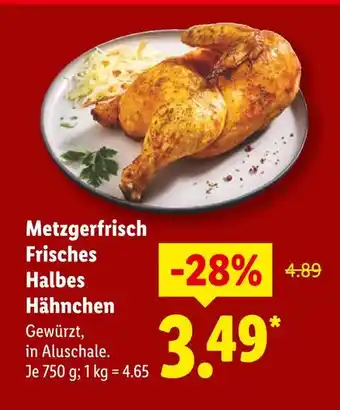 Lidl Metzgerfrisch frisches halbes hähnchen Angebot