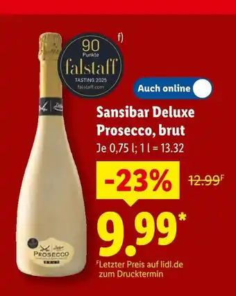 Lidl Sansibar deluxe prosecco, brut Angebot