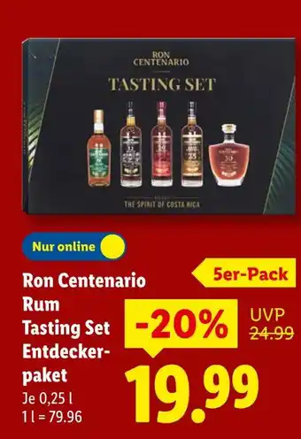 Lidl Ron centenario rum tasting set entdeckerpaket Angebot
