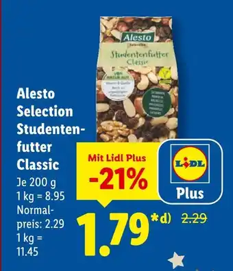 Lidl Alesto selection studentenfutter classic Angebot