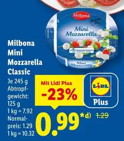 Lidl Milbona mini mozzarella classic Angebot