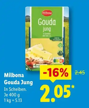 Lidl Milbona gouda jung Angebot