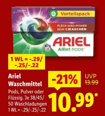 Lidl Ariel allin1 pods Angebot