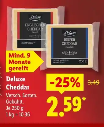 Lidl Deluxe englischer cheddar Angebot