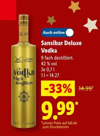 Lidl Sansibar deluxe vodka Angebot