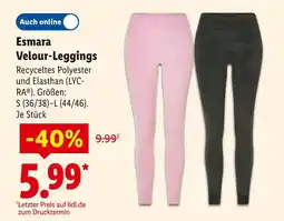 Lidl Esmara velour-leggings Angebot