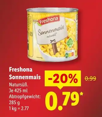 Lidl Freshona sonnenmais Angebot