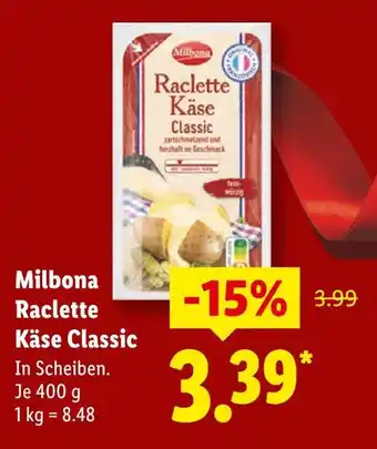 Lidl Milbona raclette käse classic Angebot