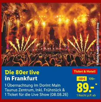 Lidl Die 80er live in frankfurt Angebot