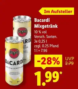 Lidl Bacardi mixgetränk Angebot