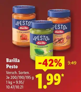Lidl Barilla pesto calabrese Angebot