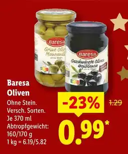 Lidl Baresa grüne oliven manzanilla Angebot