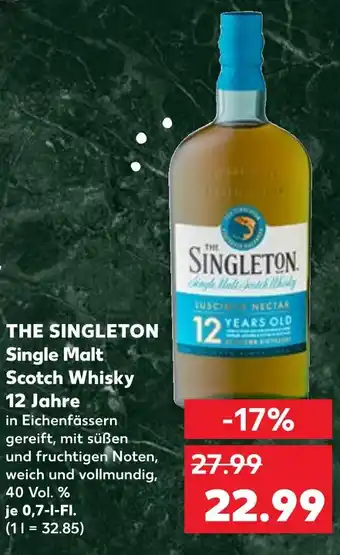 Kaufland The singleton single malt scotch whisky 12 jahre Angebot