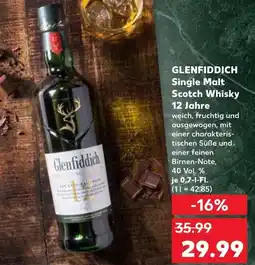 Kaufland Glenfiddich single malt scotch whisky 12 jahre Angebot