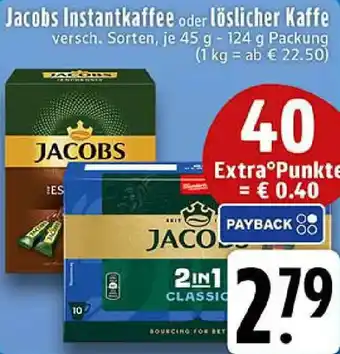 Edeka Jacobs Instantkaffee oder löslicher Kaffe Angebot
