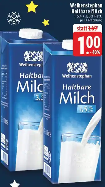 Edeka Weihenstephan Haltbare Milch Angebot