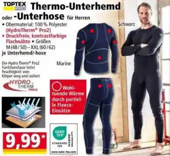 Norma TOPTEX Thermo-Unterhemd oder Unterhose Angebot