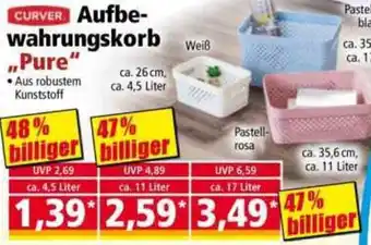 Norma CURVER Aufbewahrungskorb ,,Pure" Angebot