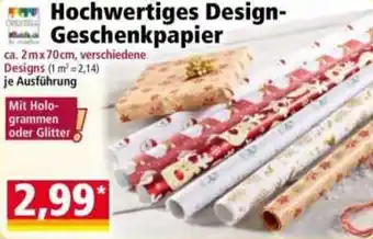 Norma Hochwertiges Design Geschenkpapier Angebot