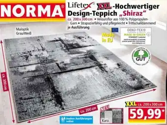 Norma Lifetex XXL-Hochwertiger Design-Teppich „Shiraz" Angebot