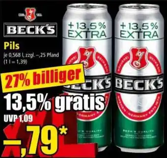 Norma BECK'S Pils Angebot