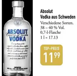 Galeria Markthalle Absolut Vodka aus Schweden Angebot