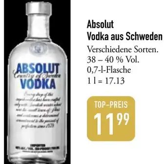 Galeria Markthalle Absolut Vodka aus Schweden Angebot