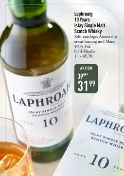 Galeria Markthalle Laphroaig 10 Years Islay Single Malt Scotch Whisky Angebot