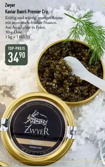 Galeria Markthalle Zwyer Kaviar Baerii Premier Cru Angebot