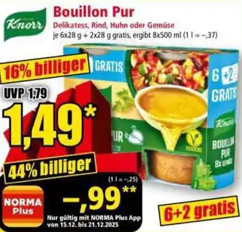 Norma Knorr Bouillon Pur Angebot