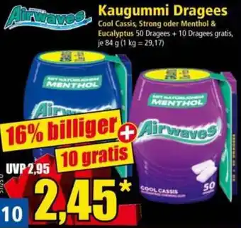 Norma Airwaves Kaugummi Dragees Angebot