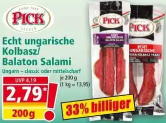 Norma PICK Echt ungarische Kolbasz/ Balaton Salami Angebot