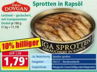Norma DOVGAN Sprotten in Rapsöl Angebot
