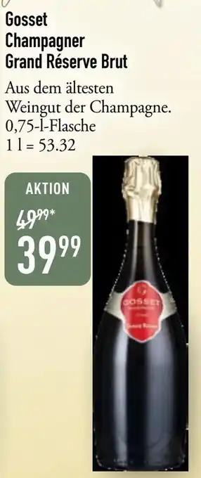 Galeria Markthalle Gosset Champagner Grand Réserve Brut Angebot