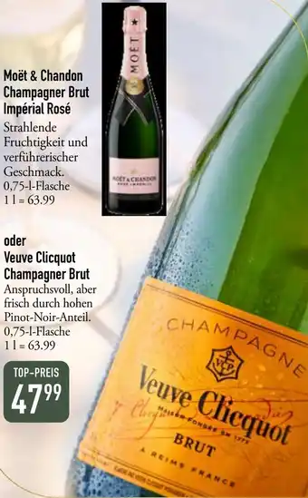 Galeria Markthalle Moët & Chandon Champagner Brut Impérial Rosé oder Veuve Clicquot Champagner Brut Angebot