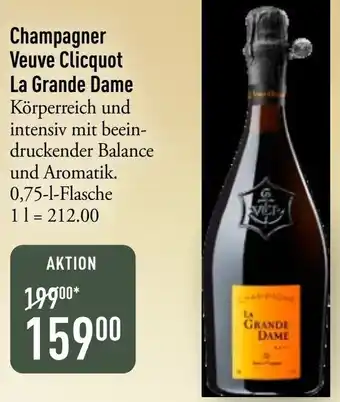 Galeria Markthalle Champagner Veuve Clicquot La Grande Dame Angebot
