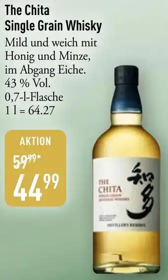 Galeria Markthalle The Chita Single Grain Whisky Angebot