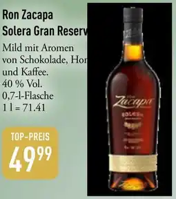 Galeria Markthalle Ron Zacapa Solera Gran Reserve Angebot