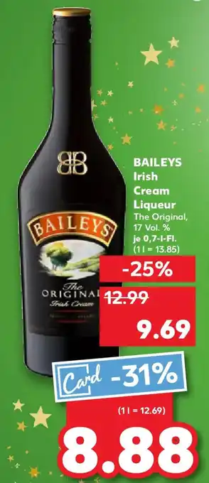 Kaufland BAILEYS Irish Cream Liqueur Angebot