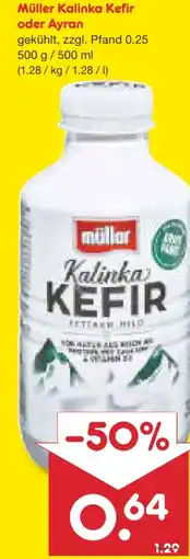 Netto Marken-Discount Müller Fettarmer Kalinka Kefir Angebot